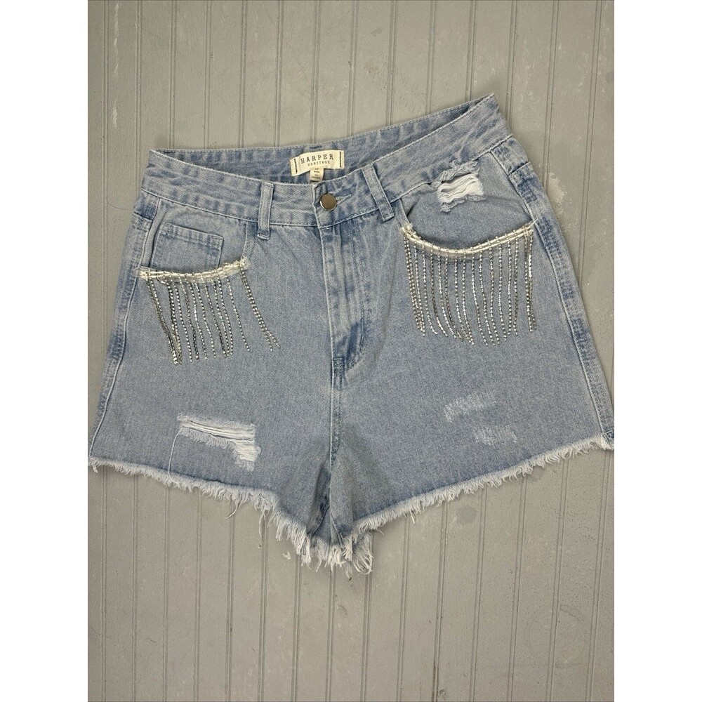 Harper Heritage Size 27 Womens Jeans Francescas Distress Cut Off High Rise Bling